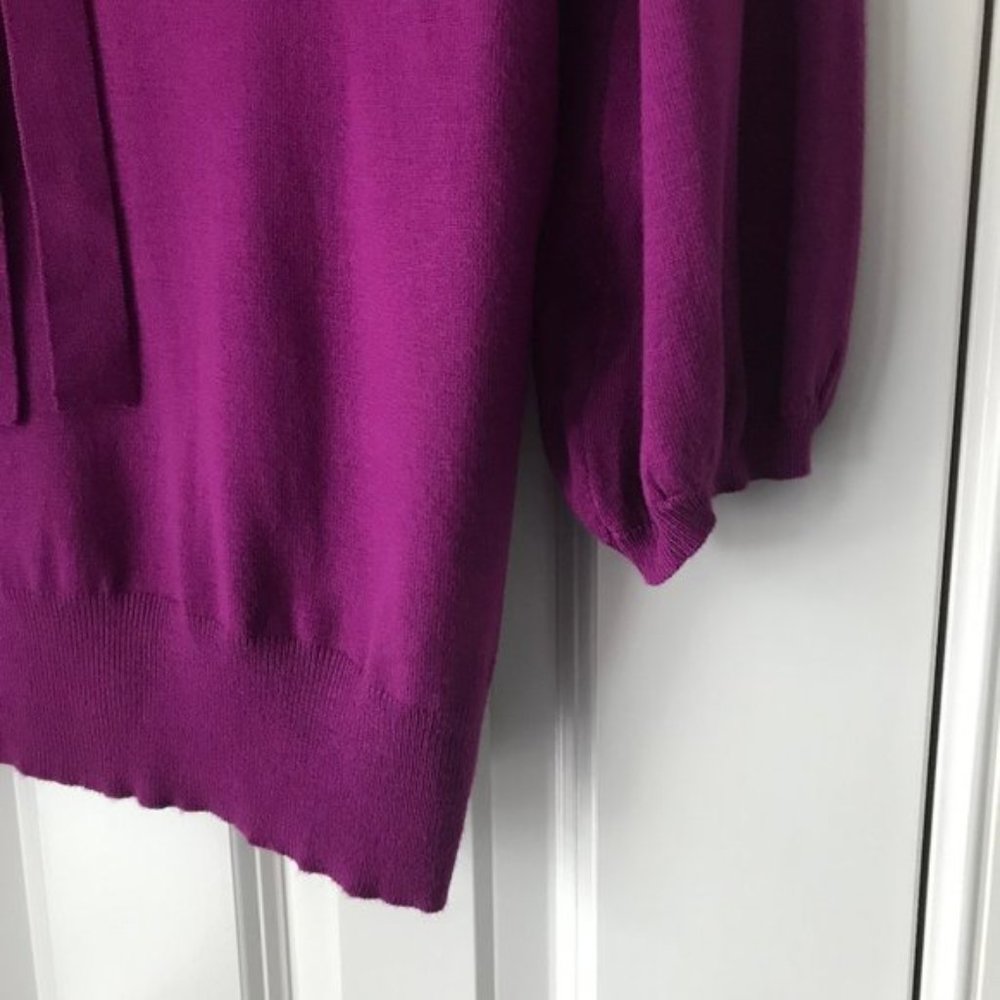 💗 NEW M&S Berry Soft Knit Tie Neck Sweater 16 - Picture 5 of 9